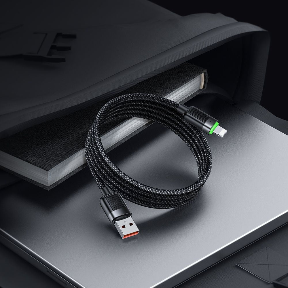 Data- och laddningskabel USB-A - Lightning McDodo CA-6000 Self Winding, 18W, 1.2m, Svart