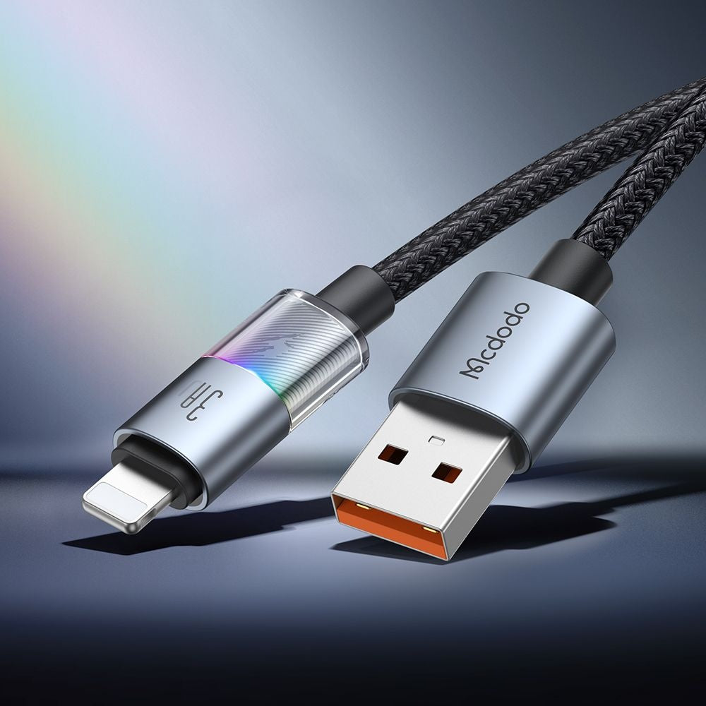 Data- och laddningskabel USB-A - Lightning McDodo CA-8170 Colorful, 18W, 1.2m, Svart