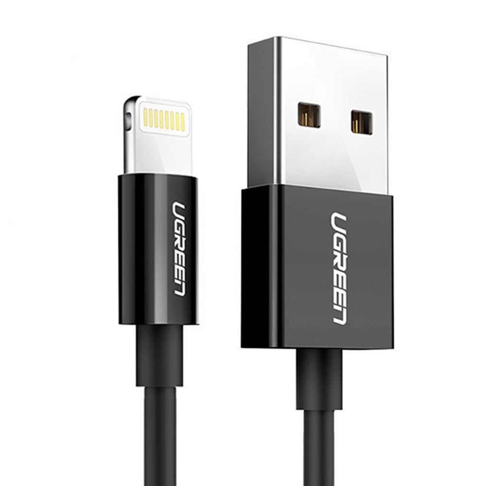USB-A - Lightning Data- och Laddningskabel UGREEN 80823, 18W, 2m, Svart