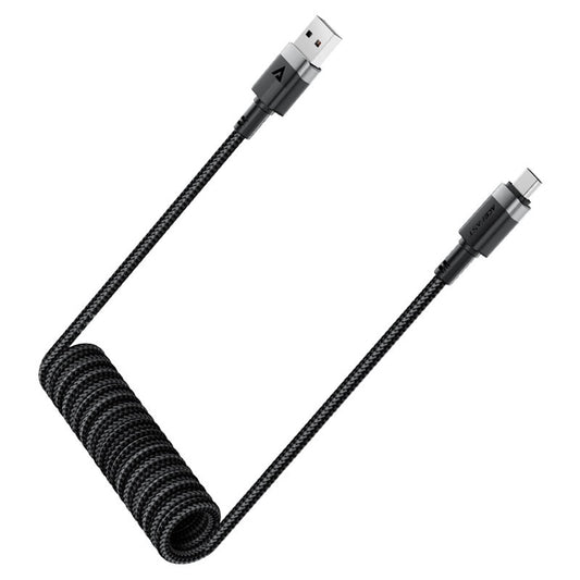 Data- och laddningskabel USB-A - USB-C Acefast C14-04, 18W, 1.2m, Svart