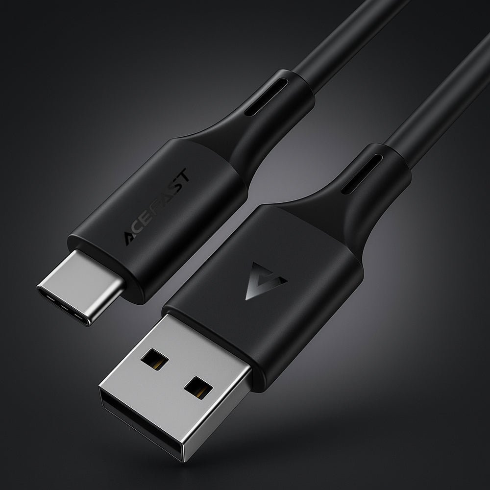Data- och laddningskabel USB-A - USB-C Acefast C17-04, 18W, 1.2m, Svart