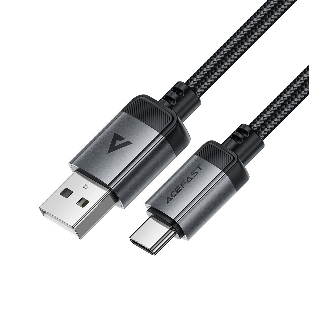 USB-A till USB-C data- och laddningskabel Acefast C20-04, 18W, 1.2m, Svart
