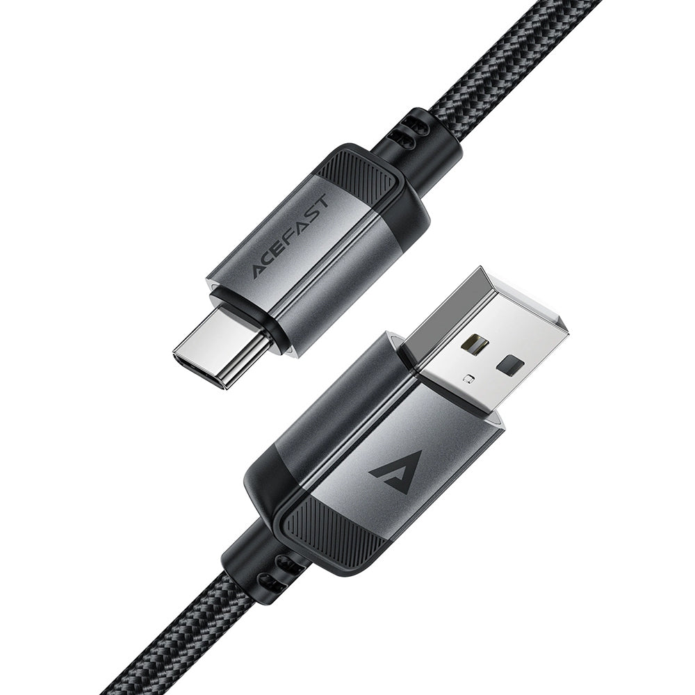 USB-A till USB-C data- och laddningskabel Acefast C20-04, 18W, 1.2m, Svart