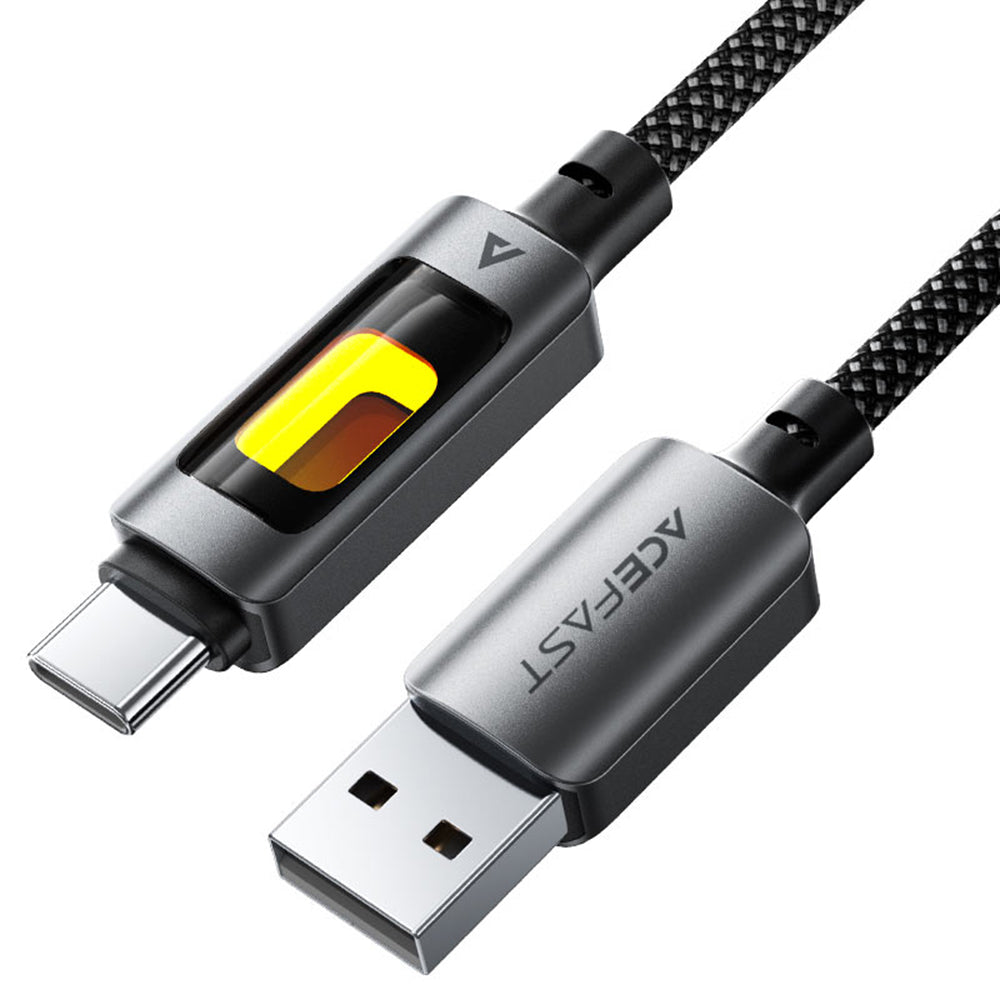 Data- och laddningskabel USB-A - USB-C Acefast C21-04, 18W, 1.2m, Svart