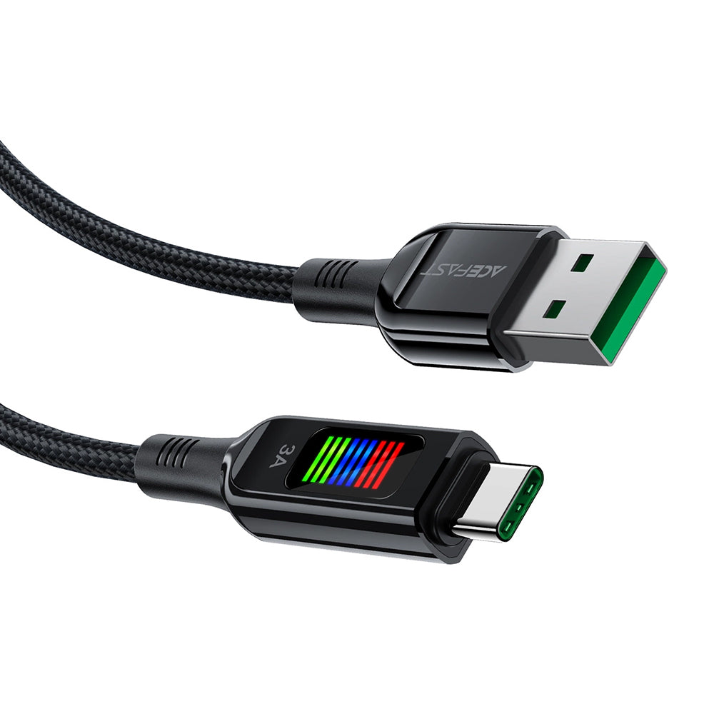 USB-A - USB-C Acefast C7-04 data- och laddningskabel, 18W, 1.2m, Svart