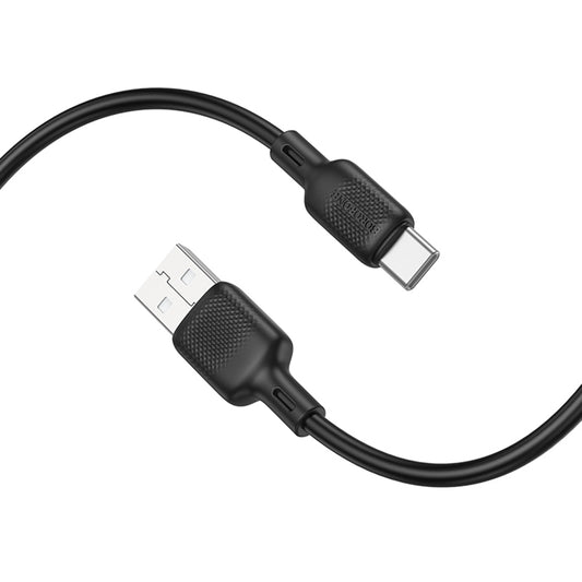 USB-A - USB-C Borofone BX113 Lenny data- och laddningskabel, 18W, 2m, Svart