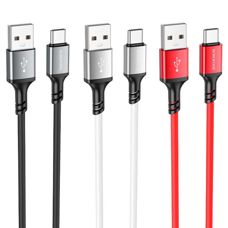 USB-A till USB-C data- och laddningskabel Borofone BX83, 18W, 1m, Svart