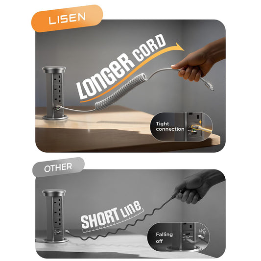 USB-A till USB-C data- och laddningskabel Lisen L114, 15W, 1m, grå YL0125030001