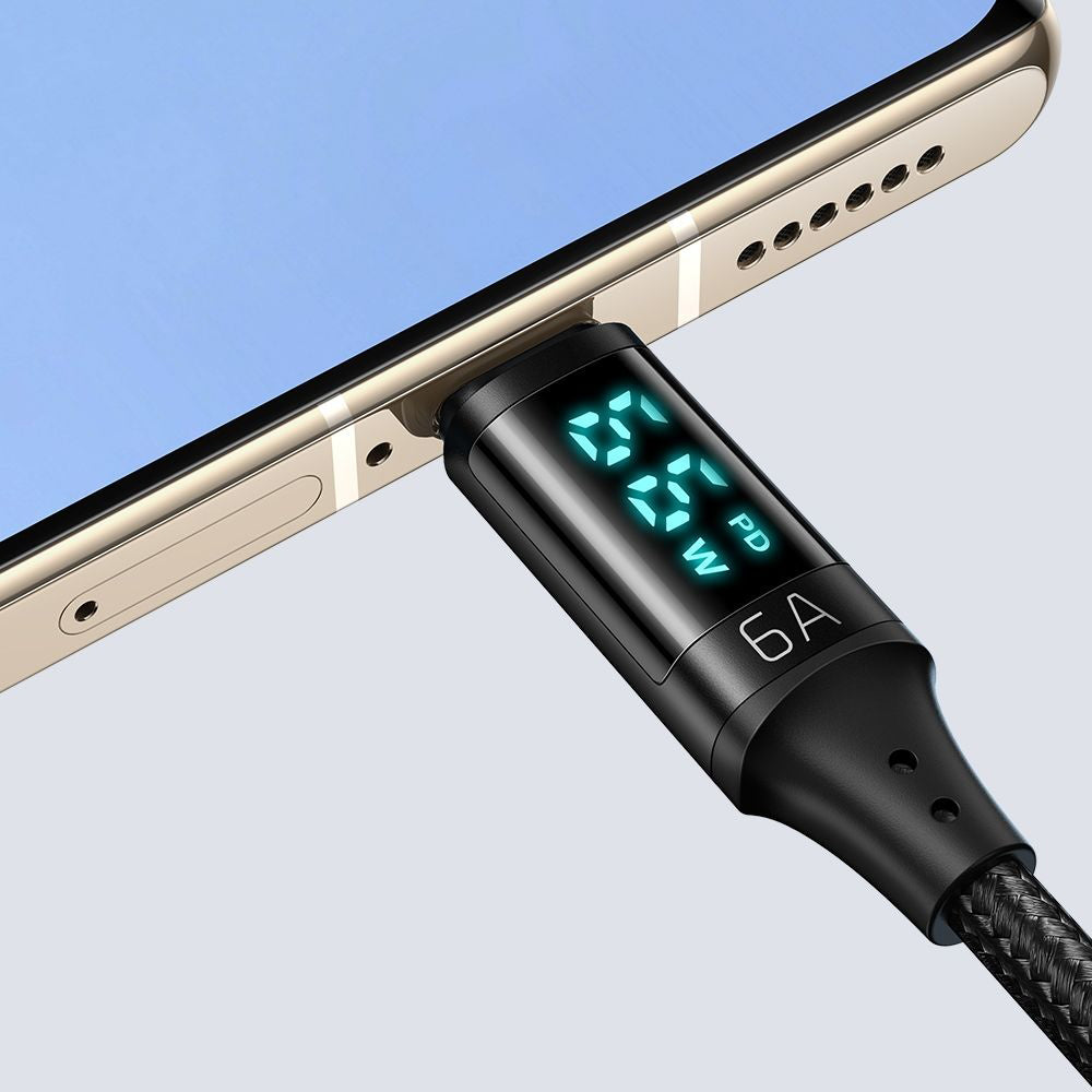 USB-A till USB-C McDodo CA-1080 Display, 66W, 1.2m, Svart