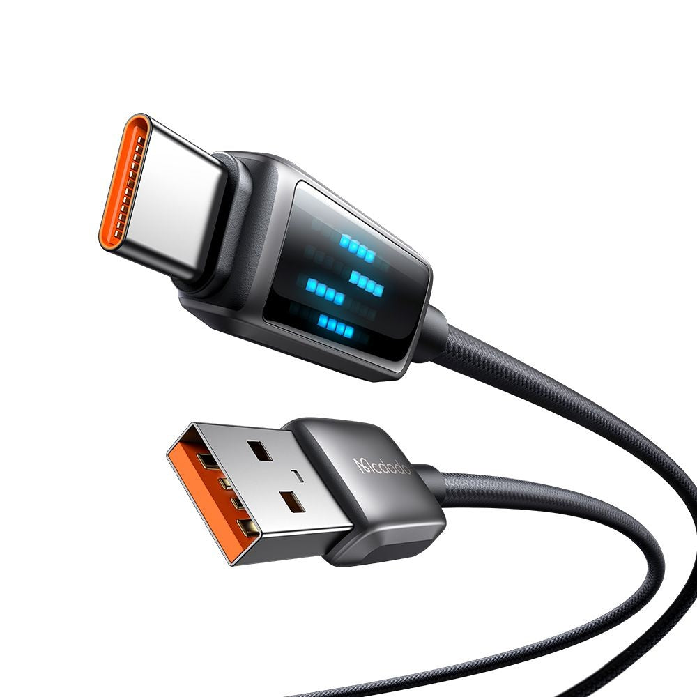 Data- och laddningskabel USB-A - USB-C McDodo CA-2350 Display, 100W, 1.2m, Svart