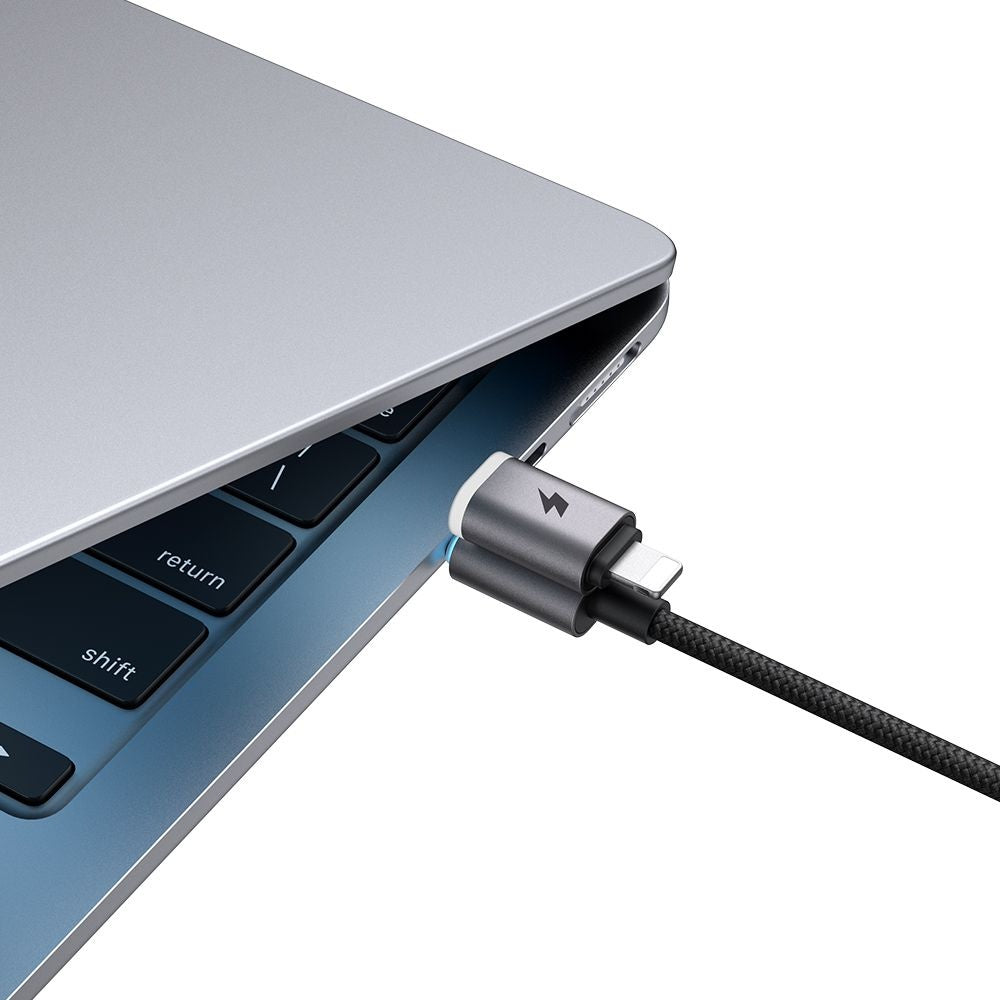 USB-A / USB-C Data- och laddningskabel - USB-C / Lightning McDodo CA-6560, 60W, 1,2m, Svart