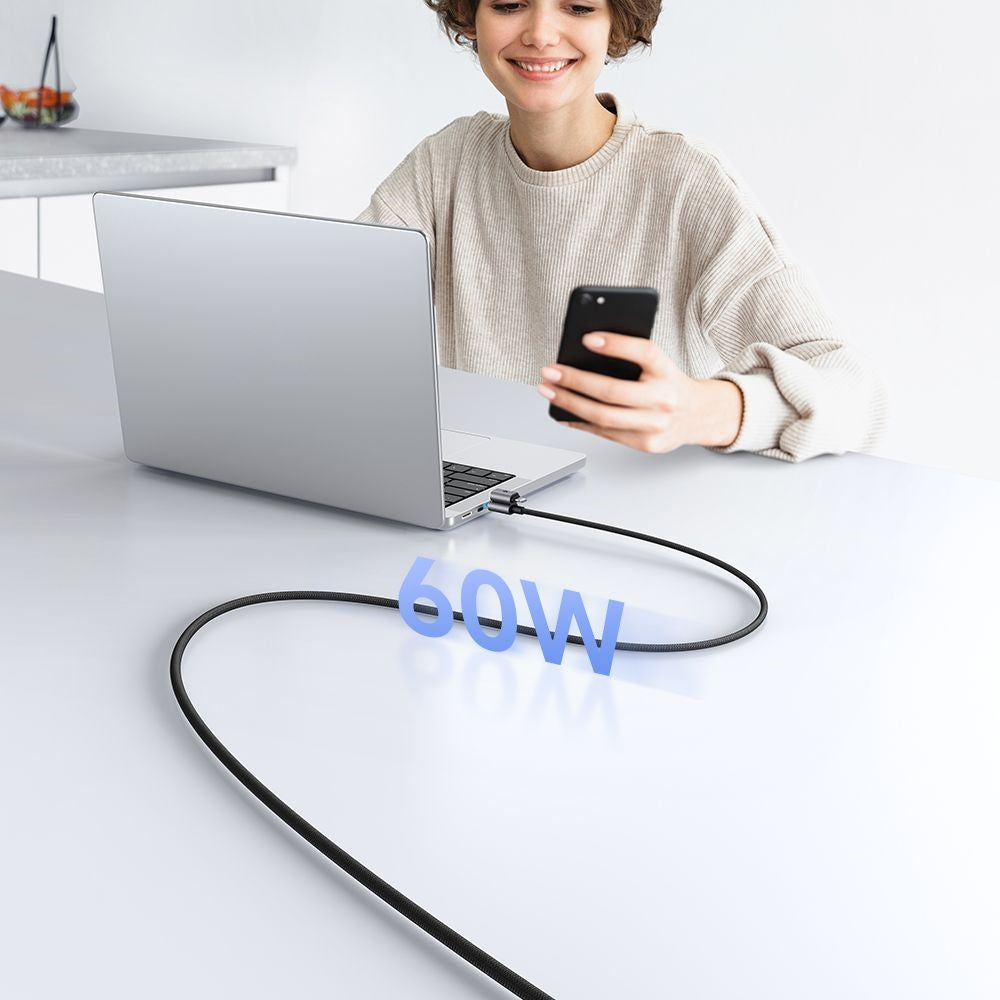 USB-A / USB-C Data- och laddningskabel - USB-C / Lightning McDodo CA-6560, 60W, 1,2m, Svart