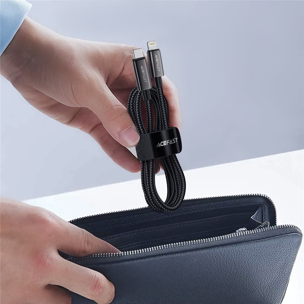 USB-C to Lightning Data and Charging Cable Acefast C23-01, 30W, 1.2m, Black