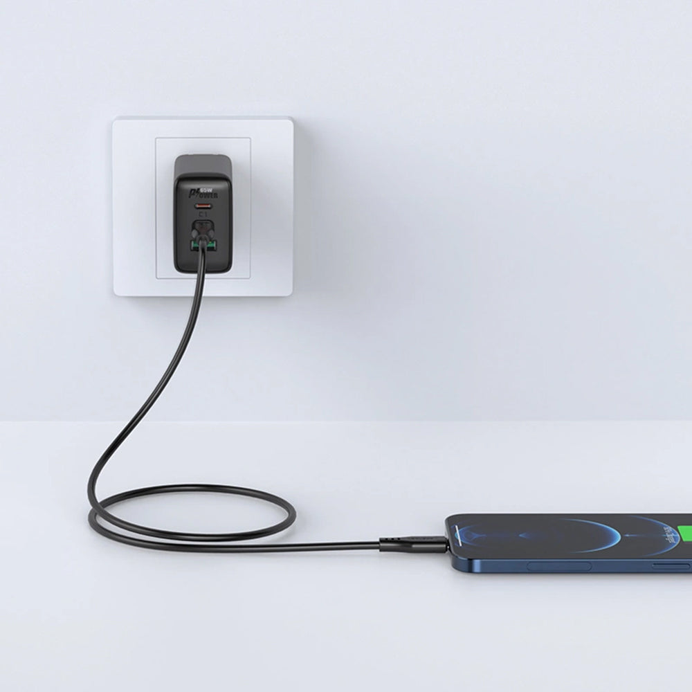 Data- och laddningskabel USB-C - Lightning Acefast C3-01, 30W, 1.2m, Svart