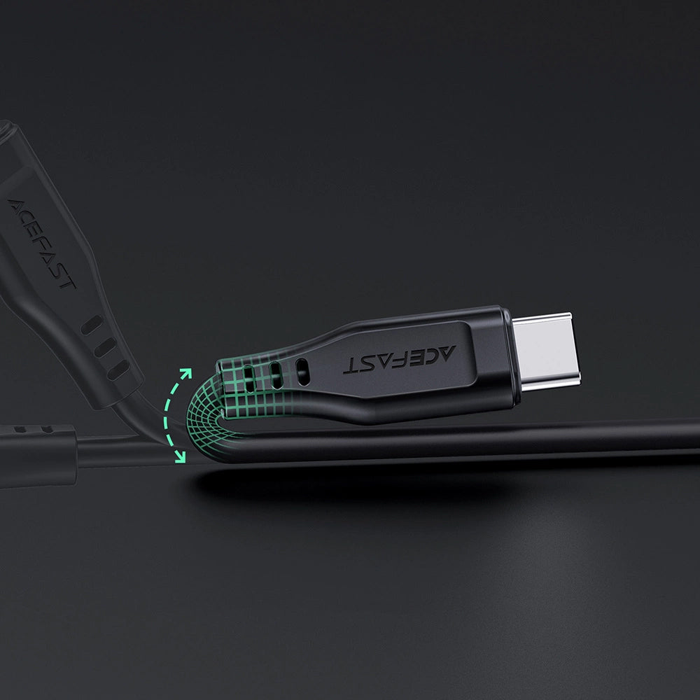 Data- och laddningskabel USB-C - Lightning Acefast C3-01, 30W, 1.2m, Svart