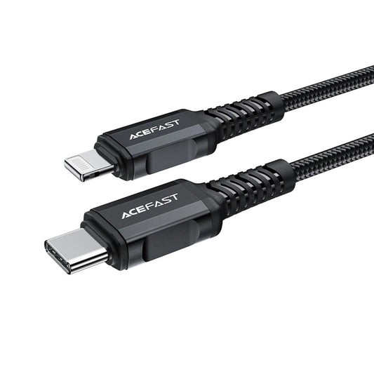 Data- och laddningskabel USB-C - Lightning Acefast C4-01, 30W, 1.8m, Svart