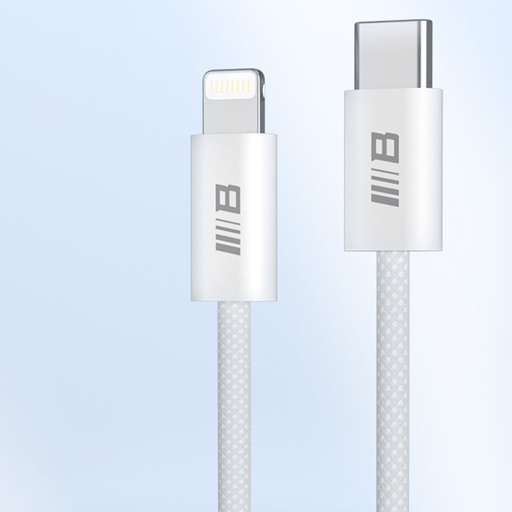 USB-C - Lightning Blueo data- och laddningskabel, 20W, 2m, Vit