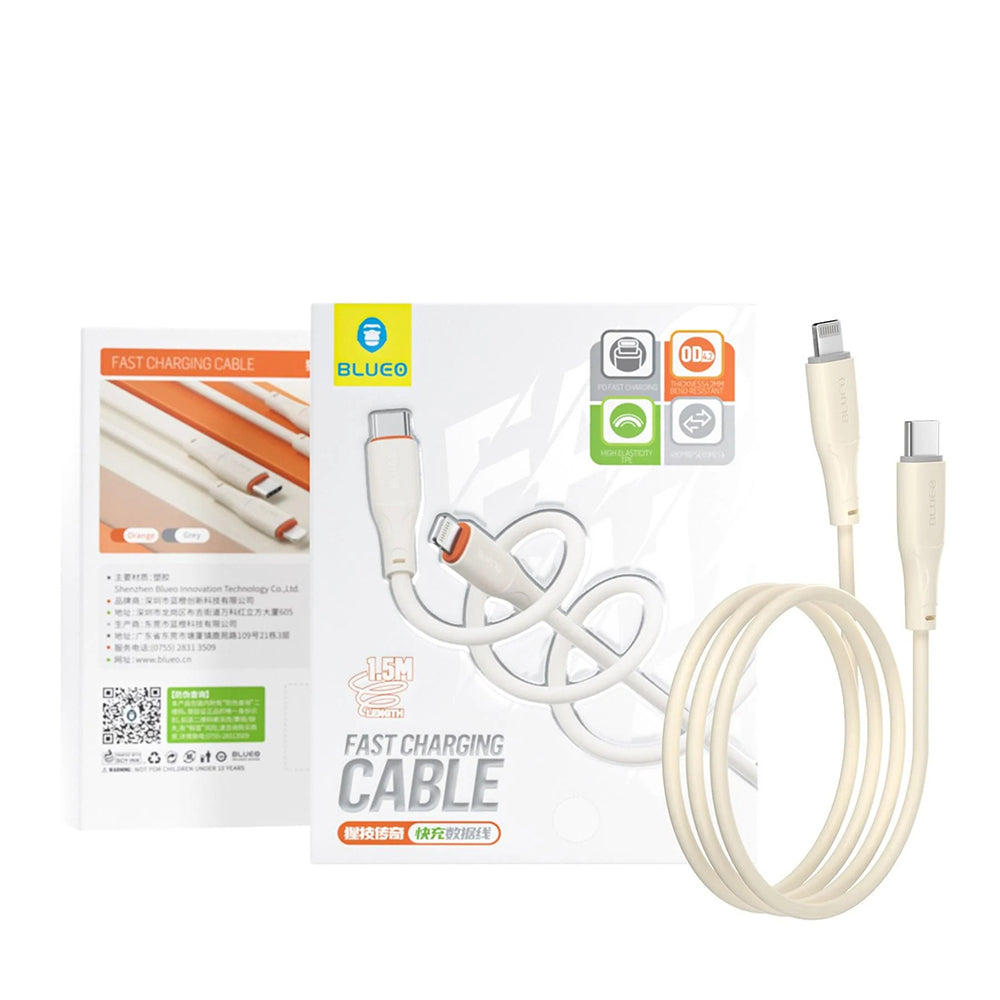 USB-C - Lightning Blueo Ape Legend data- och laddningskabel, 20W, 1.5m, Grå
