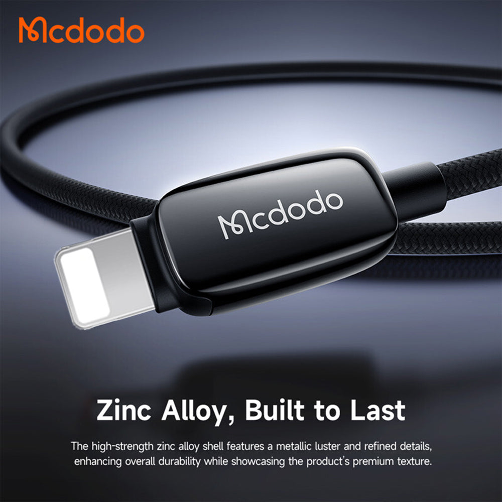 USB-C - Lightning McDodo CA-0050, 36W, 1.2m, Svart