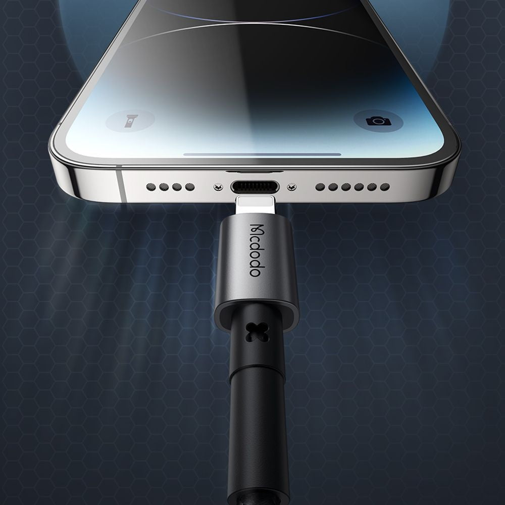 Data- och laddningskabel USB-C till Lightning McDodo CA-2850, 36W, 1.2m, Svart