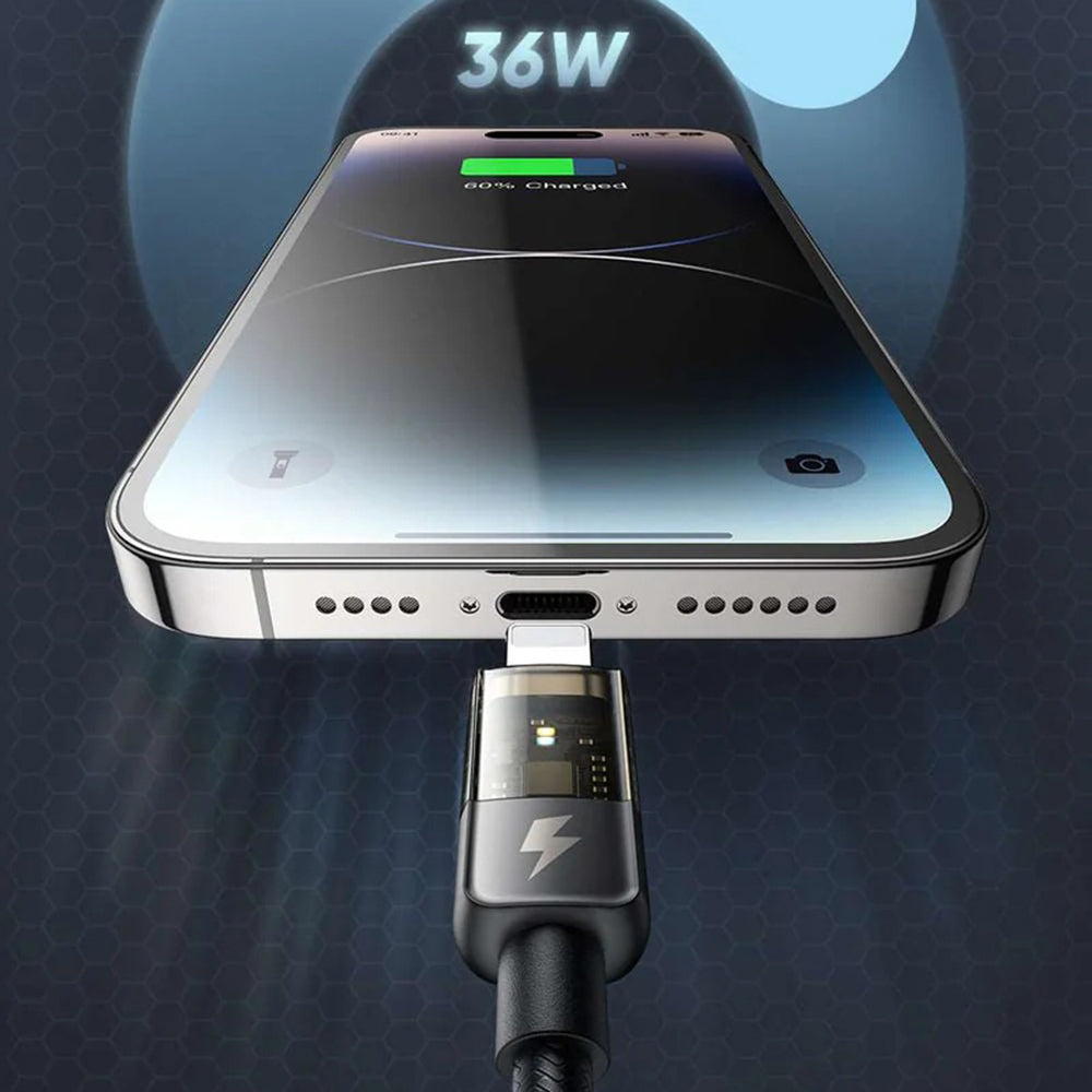 USB-C - Lightning McDodo CA-3160 Auto Power Off, 36W, 1.2m, Svart