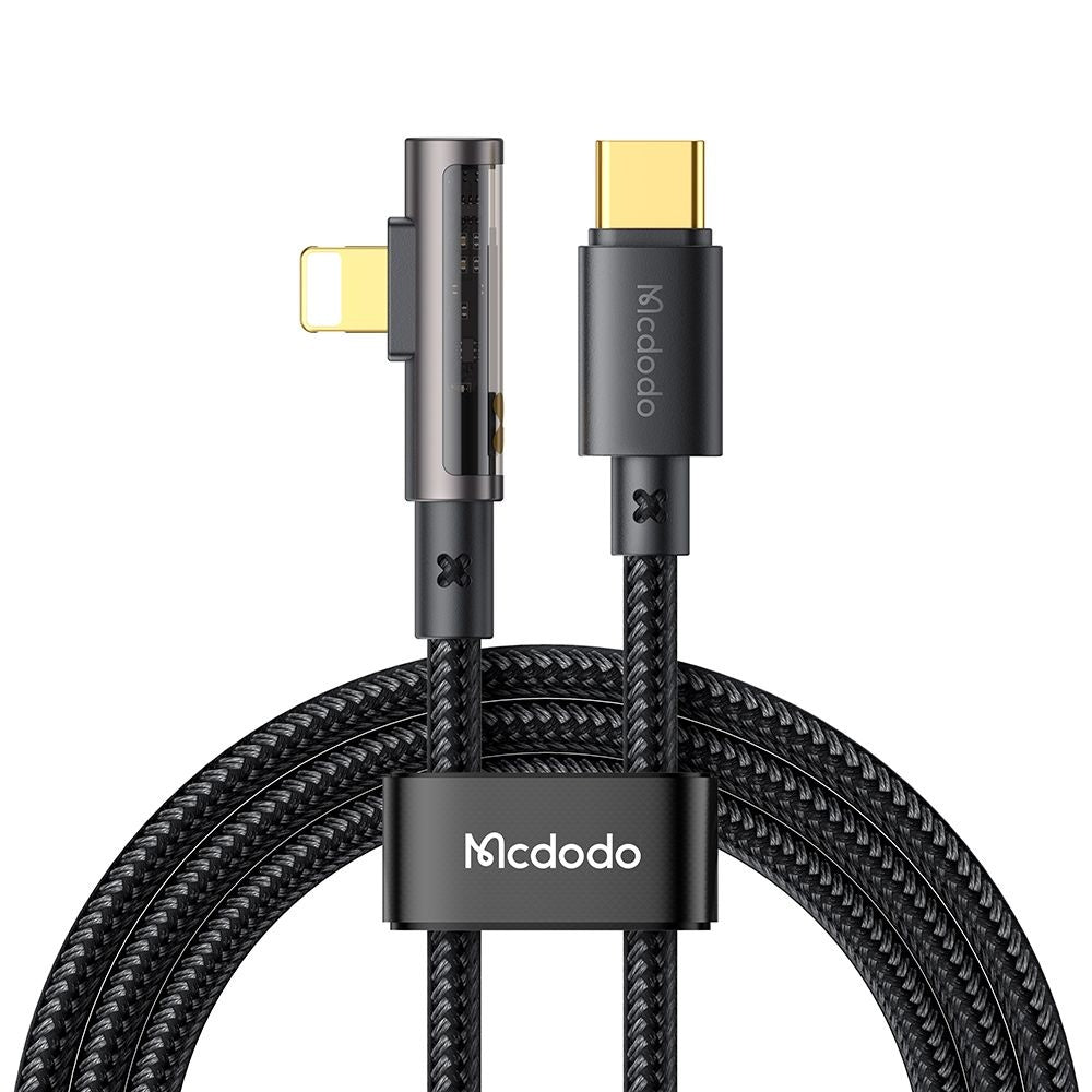 USB-C - Lightning McDodo CA-3390 Angled, 36W, 1.2m, Svart