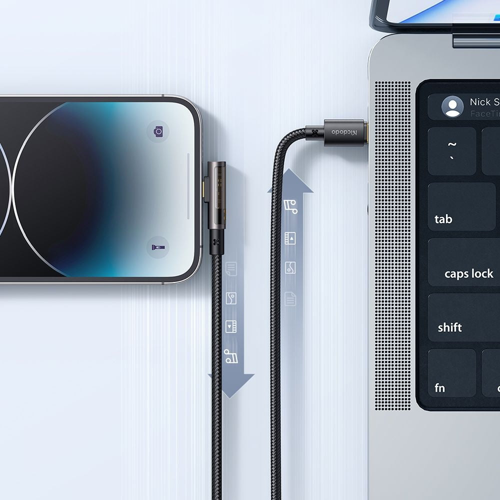 USB-C - Lightning McDodo CA-3390 Angled, 36W, 1.2m, Svart