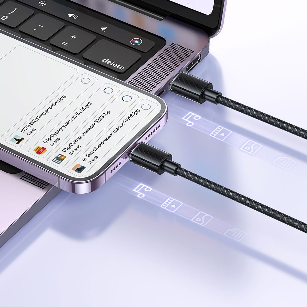 Data- och laddningskabel USB-C - Lightning McDodo CA-3660, 36W, 1.2m, Svart
