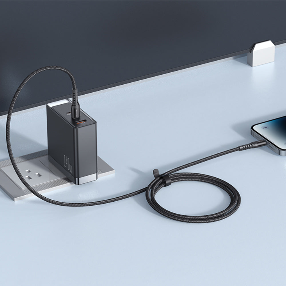 USB-C - Lightning McDodo CA-5631 data- och laddningskabel, 36W, 1m, Svart