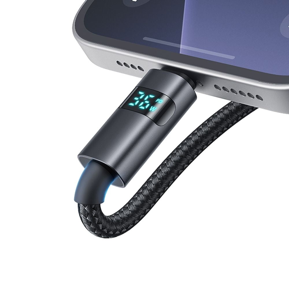 USB-C till Lightning McDodo CA-6570 Display Data- och Laddningskabel, 36W, 1.2m, Svart