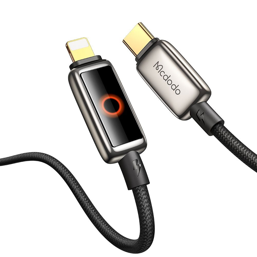 USB-C - Lightning McDodo CA-6670 Auto Power Off, 36W, 1.2m, Svart