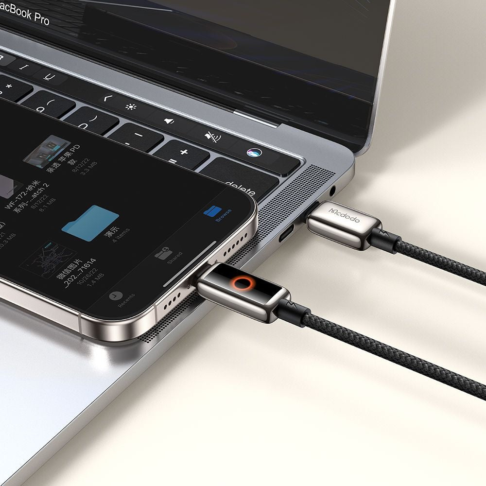 USB-C - Lightning McDodo CA-6670 Auto Power Off, 36W, 1.2m, Svart