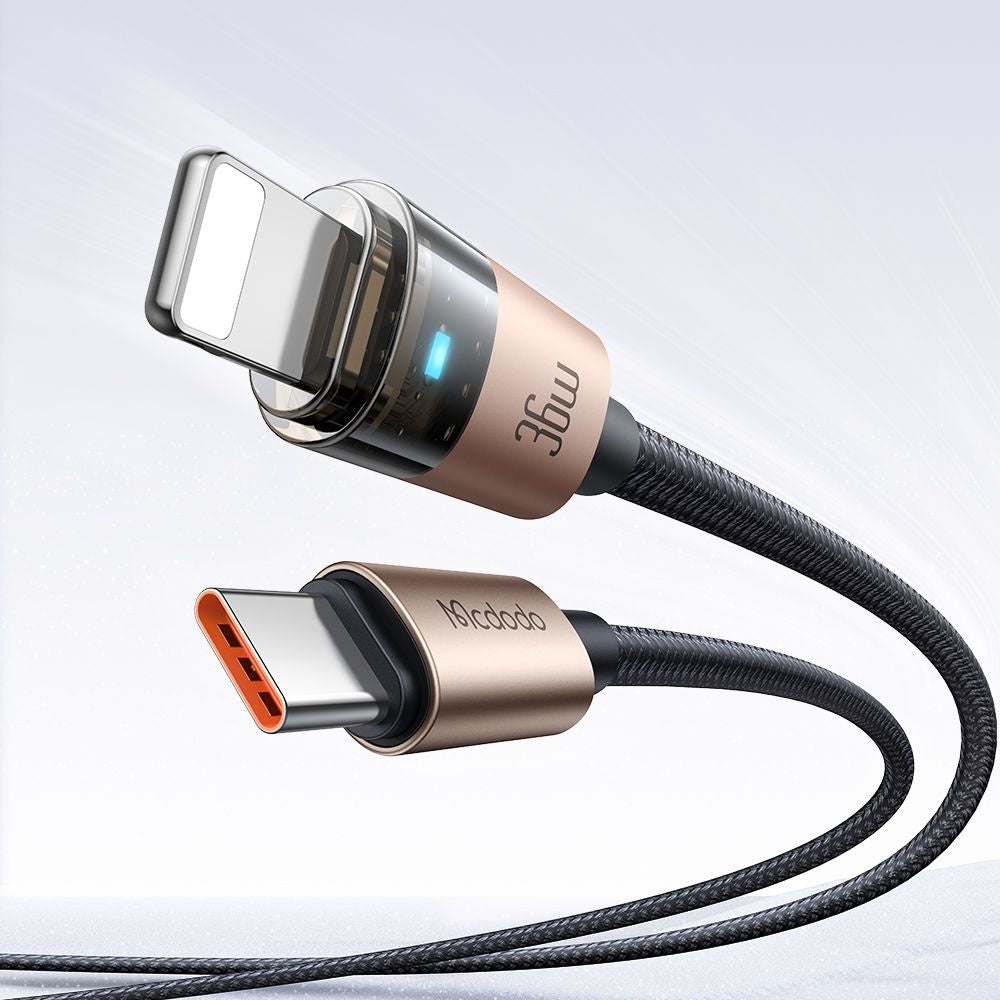 USB-C - Lightning McDodo CA-6941 data- och laddningskabel, 36W, 1.2m, Guld