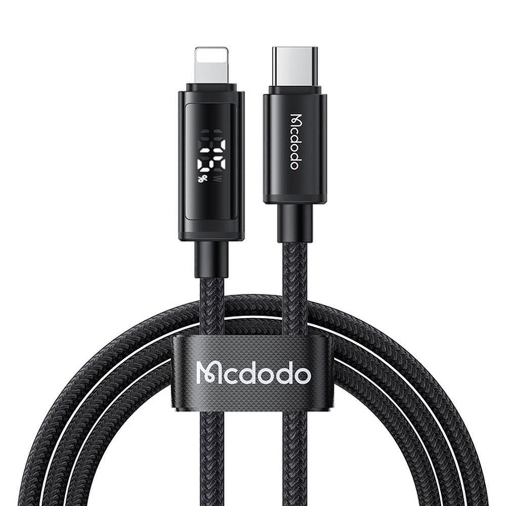 USB-C - Lightning McDodo CA-7990 Display, data- och laddningskabel, 36W, 1.2m, Svart