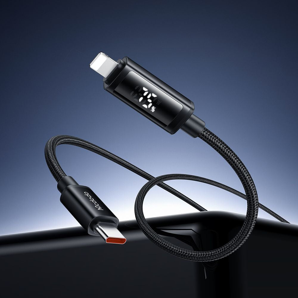 USB-C - Lightning McDodo CA-7990 Display, data- och laddningskabel, 36W, 1.2m, Svart