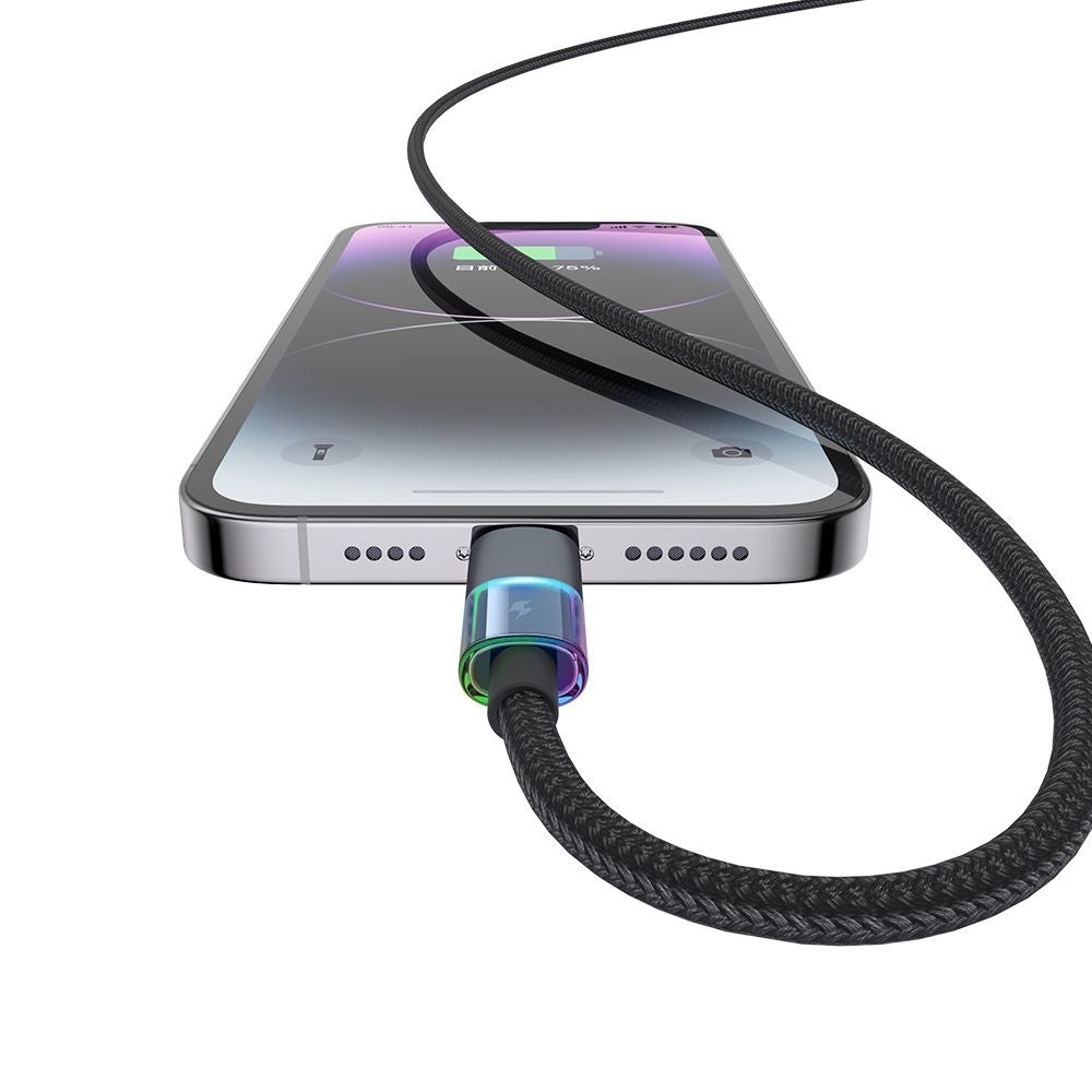 USB-C - Lightning McDodo CA-8190 Colorful data- och laddningskabel, 36W, 1.2m, Svart
