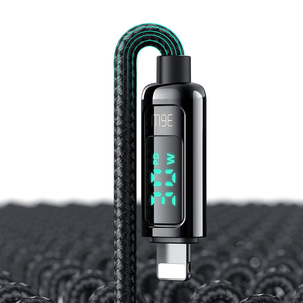 Data- och laddningskabel USB-C till Lightning McDodo CA-8810 Display, 36W, 1.2m, Svart