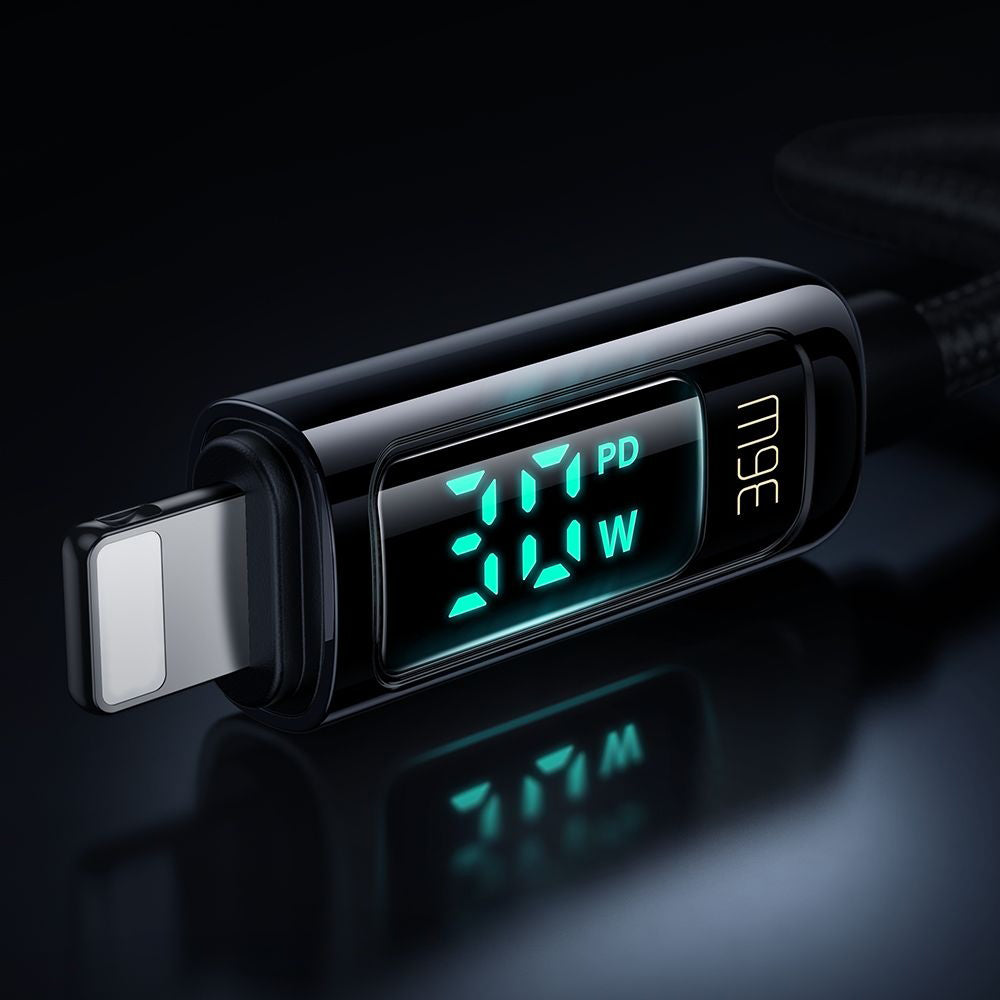 Data- och laddningskabel USB-C till Lightning McDodo CA-8810 Display, 36W, 1.2m, Svart