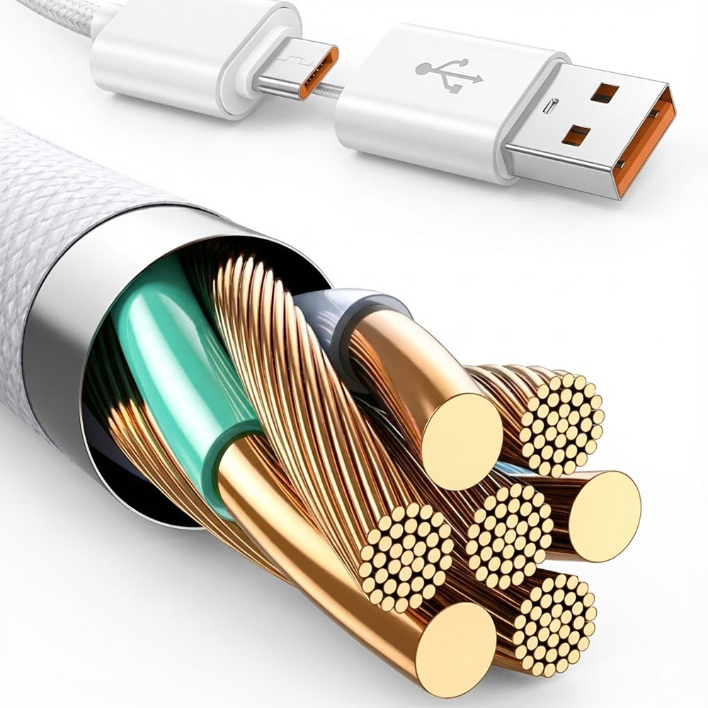 Data- och laddningskabel USB-C / USB-A - USB-C / Lightning Lito LD21, 100W, 1m, Vit