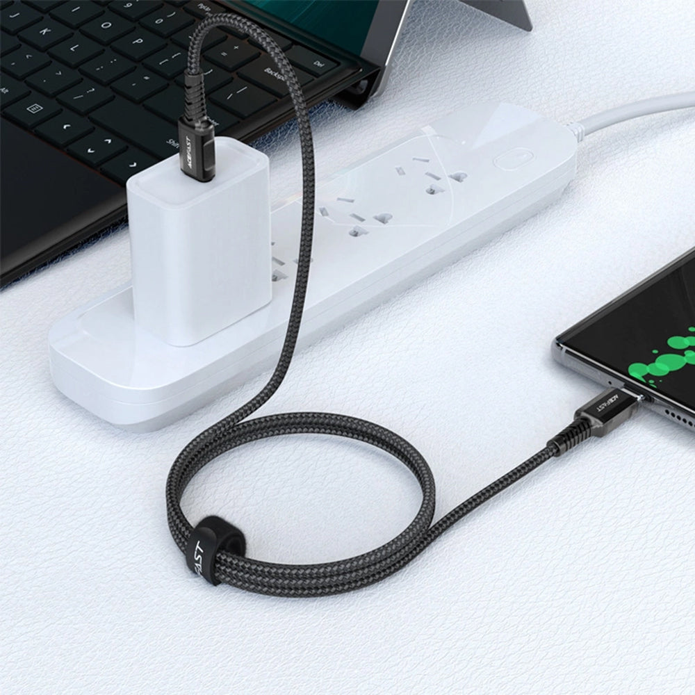 USB-C Data and Charging Cable - USB-C Acefast C1-03, 60W, 1.2m, Black