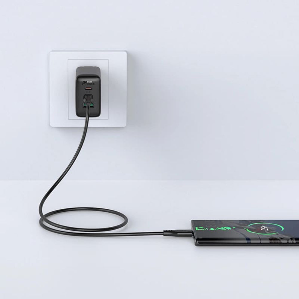 Data- och laddningskabel USB-C till USB-C Acefast C3-03, 60W, 1.2m, Svart