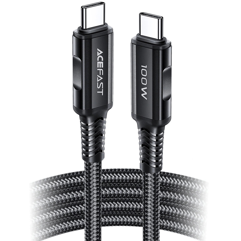 USB-C Data and Charging Cable - USB-C Acefast C4-03, 100W, 2m, Black