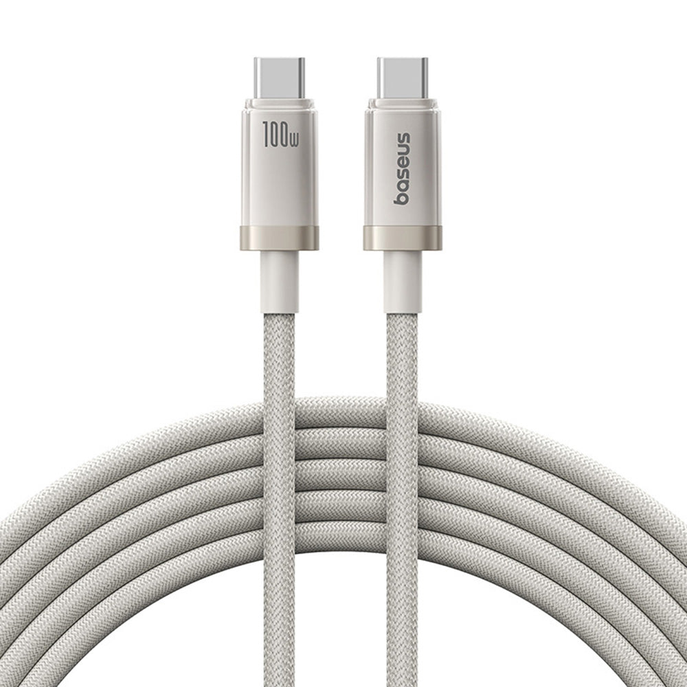Data- och laddningskabel USB-C till USB-C Baseus Titanium, 100W, 2m, Silver P10378100G21-01