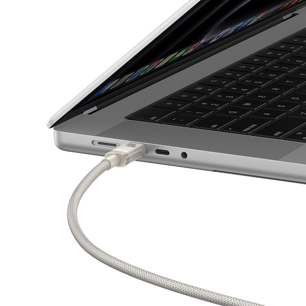 Data- och laddningskabel USB-C till USB-C Baseus Titanium, 100W, 2m, Silver P10378100G21-01