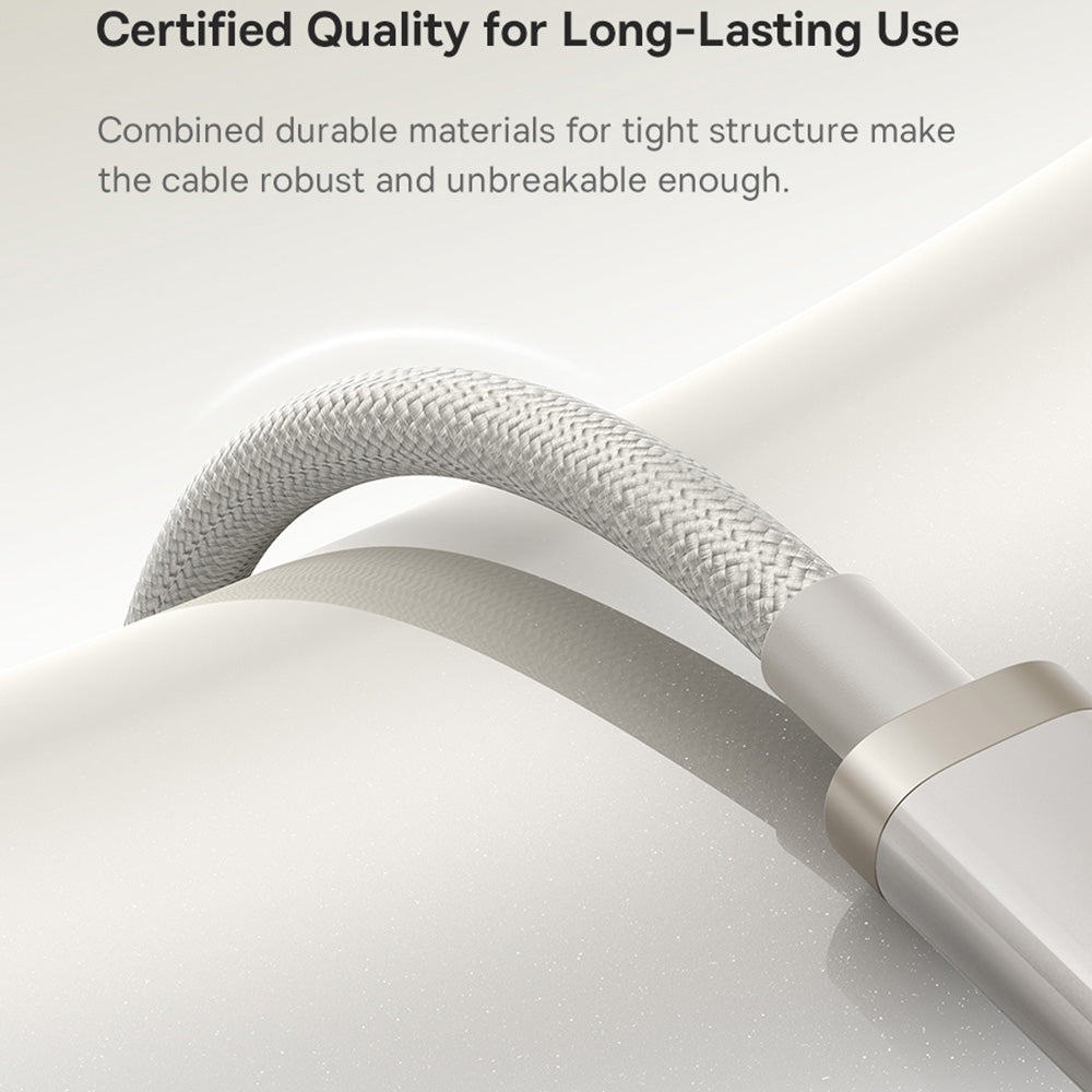 Data- och laddningskabel USB-C till USB-C Baseus Titanium, 100W, 2m, Silver P10378100G21-01