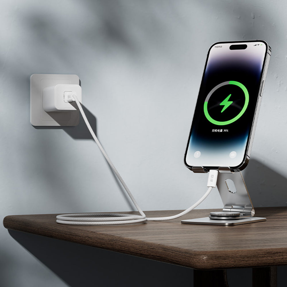 USB-C Data- och Laddningskabel - USB-C Blueo, 100W, 2m, Vit