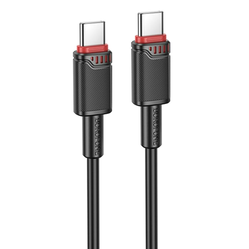 USB-C Data- och Laddningskabel - USB-C Borofone BX110 Beneficio, 60W, 1m, Svart