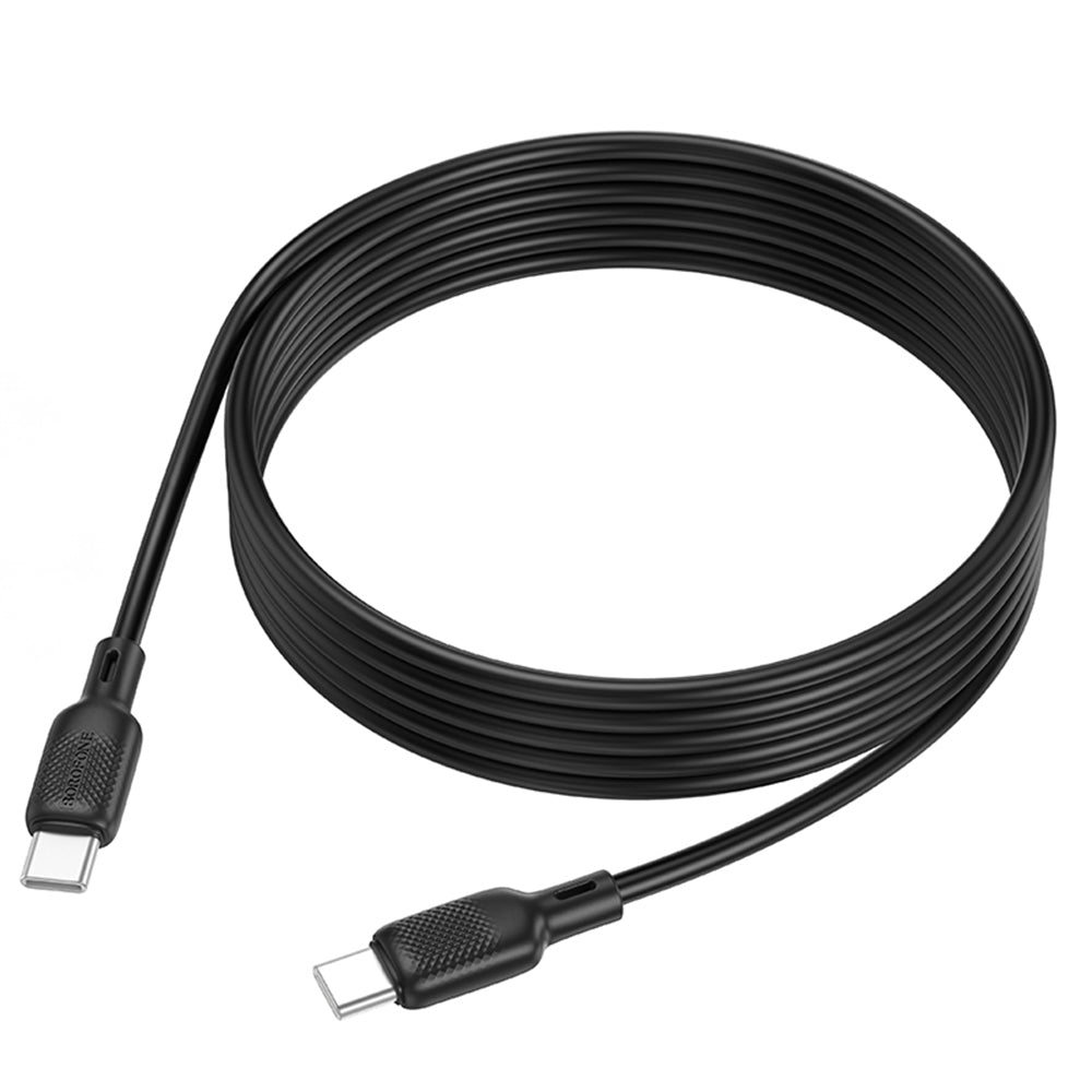 USB-C Data- och Laddningskabel - USB-C Borofone BX113 Lenny, 60W, 2m, Svart
