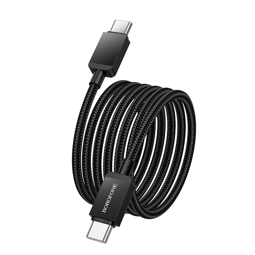 USB-C - USB-C Data- och Laddningskabel Borofone BX120 Placer, 60W, 1m, Svart