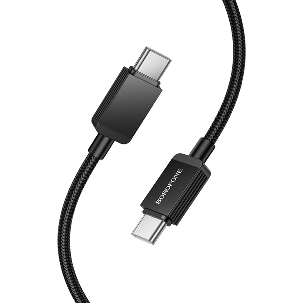 USB-C - USB-C Data- och Laddningskabel Borofone BX120 Placer, 60W, 1m, Svart